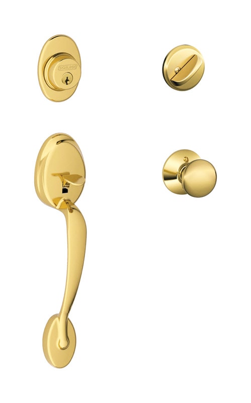 HANDLESET BRIGHT BRASS