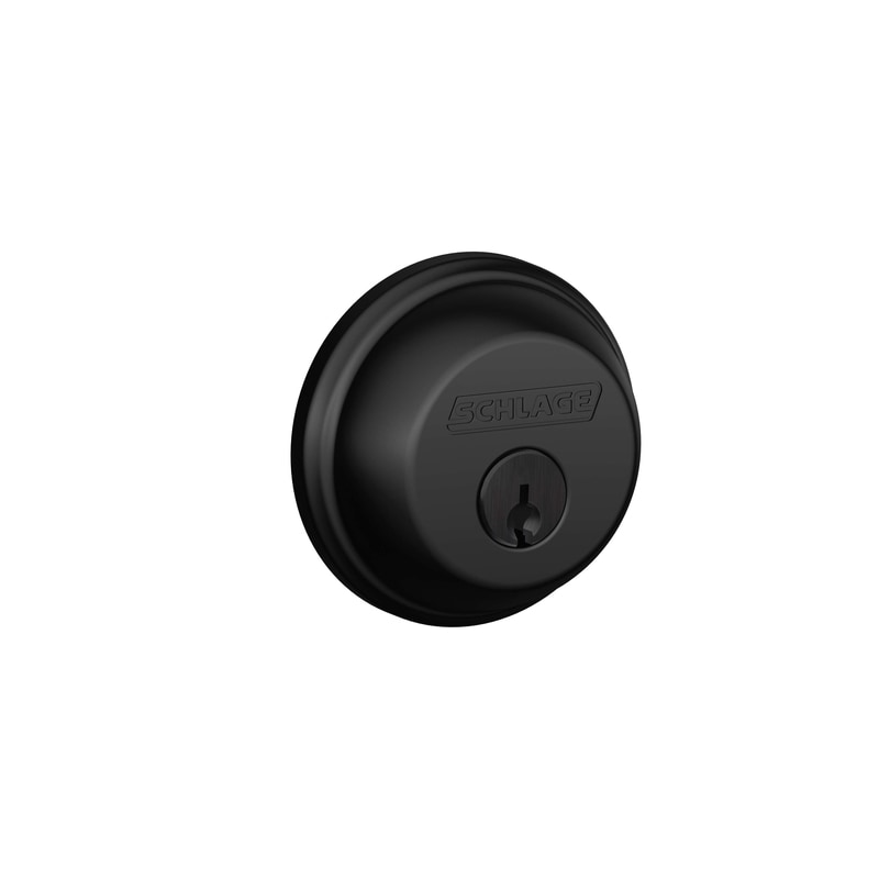 DEADBOLT 1 CYLINDER BLK