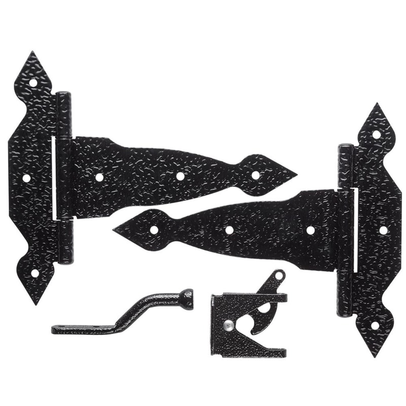 GATE HDWR KIT8" BLK SPER