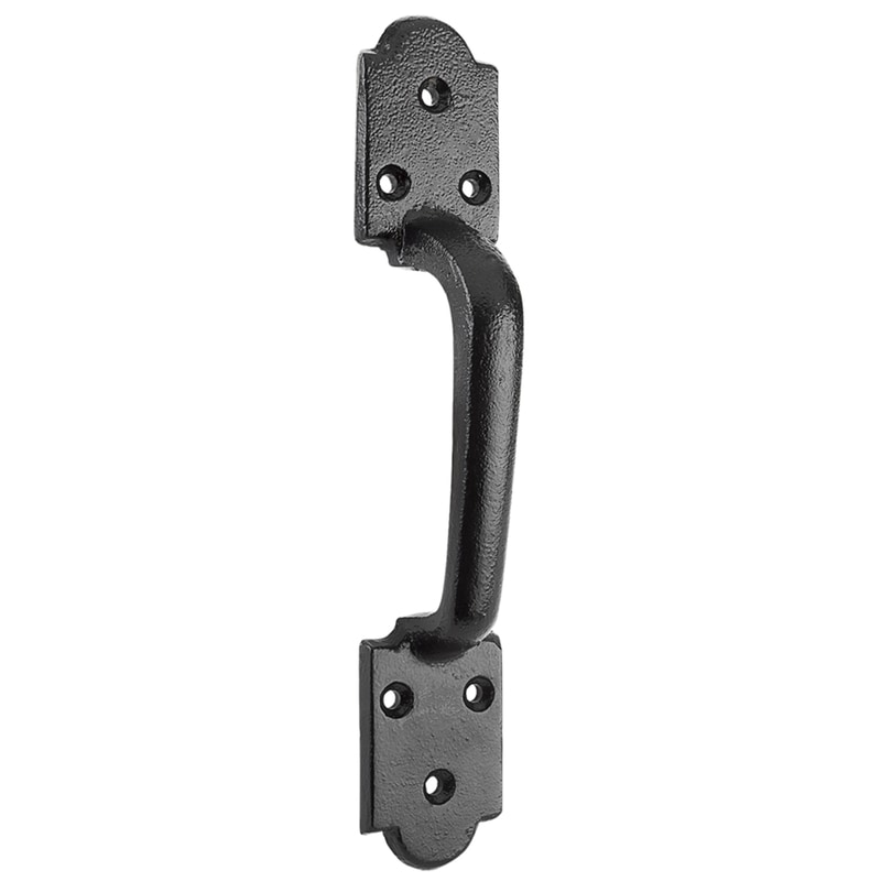 GATE PULL BLK 8-1/2"L