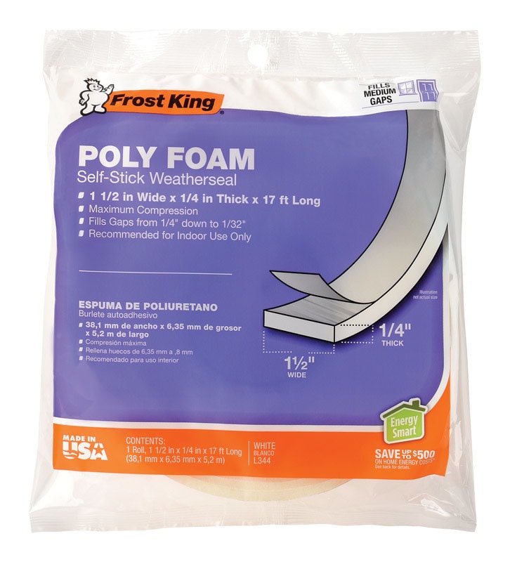 FOAM TAPE 1.5"X1/4"X17'