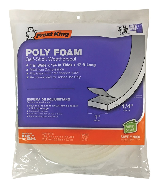 FOAM TAPE 1"X1/4"X17'