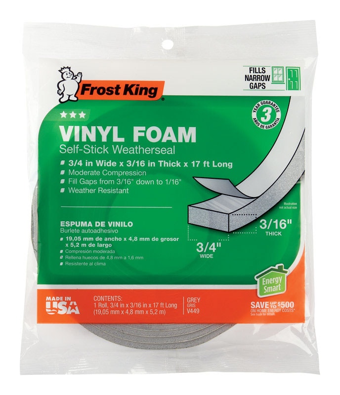 VINYLFOAM WRPF 17'X3/16"
