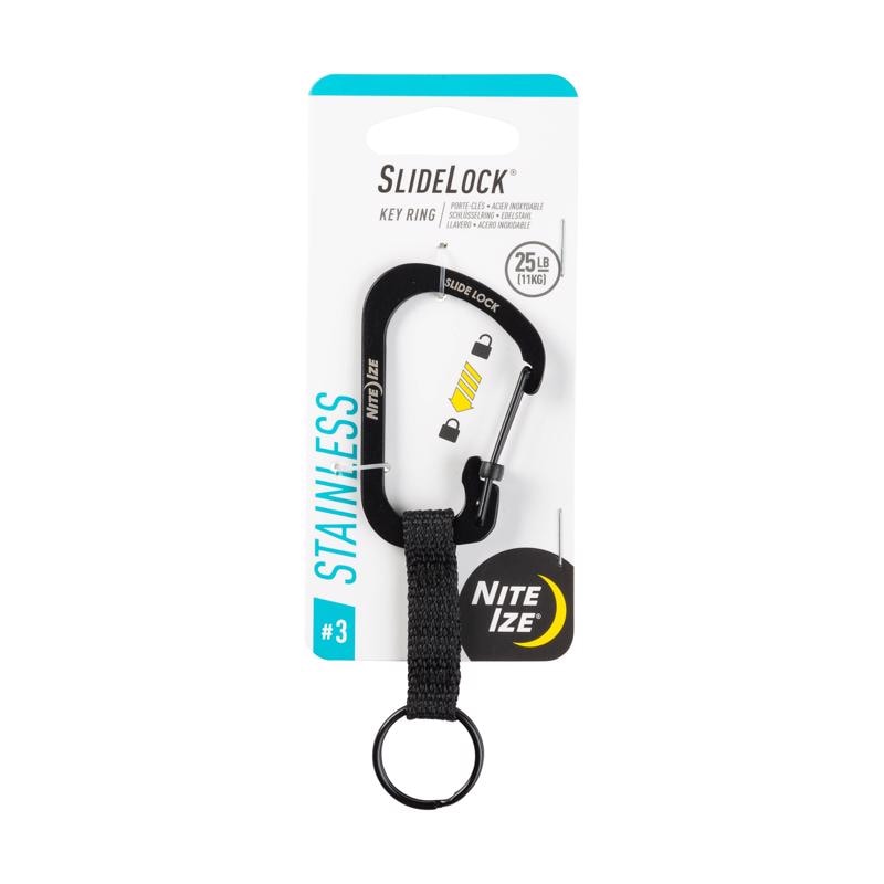 SLIDELOCK KEYRING -BLACK
