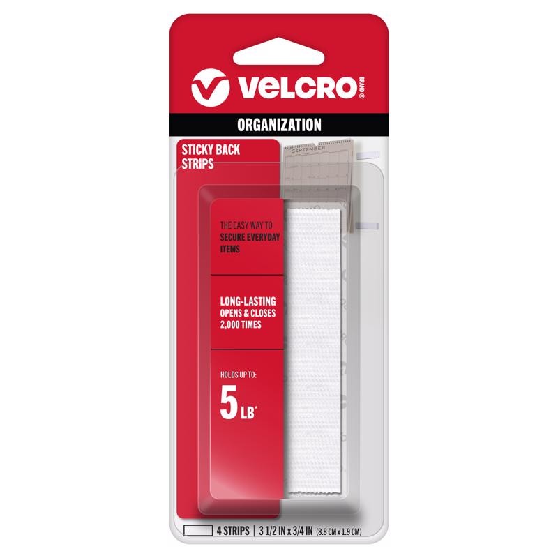 VELCRO STRIP 4" WHITE