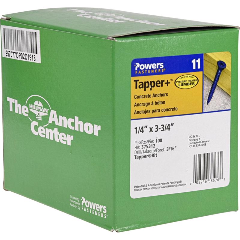 RAWL TAPR FHP 1/4X3 3/4