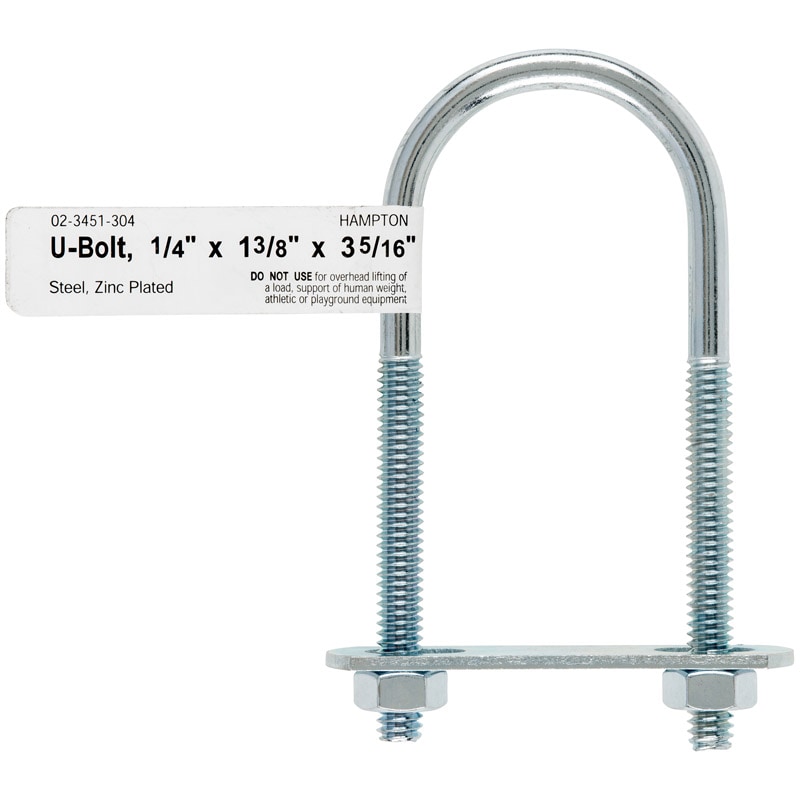 BOLT U 1/4"X1-3/8"X3.31"