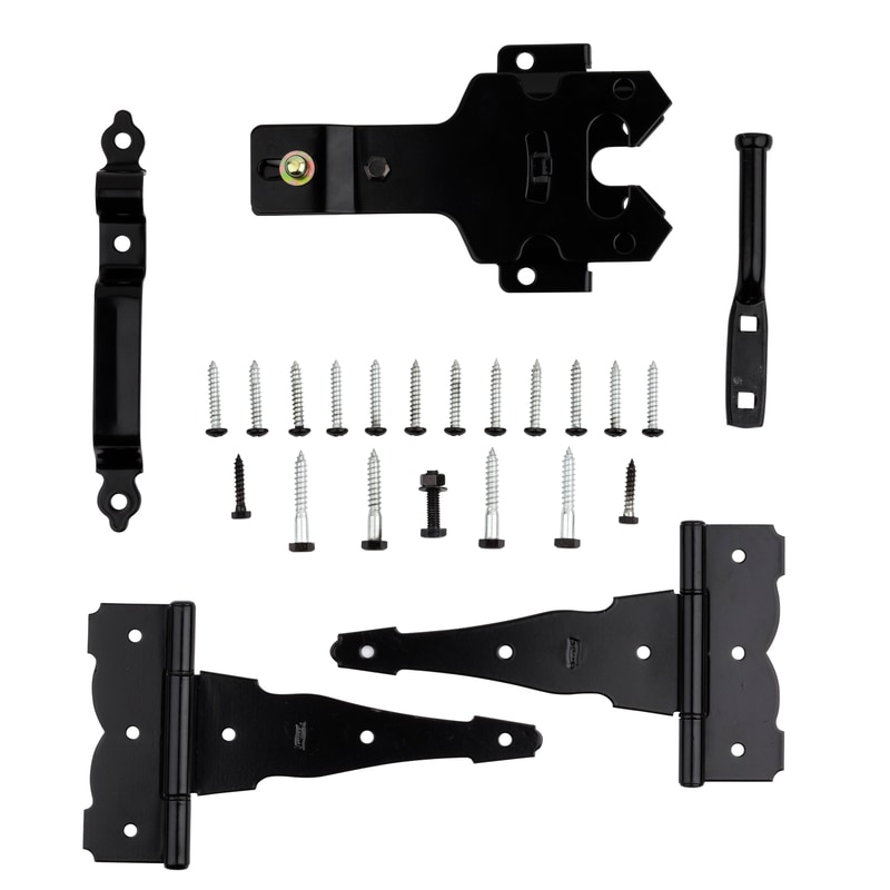 T-HINGE GATE KIT BLK STL