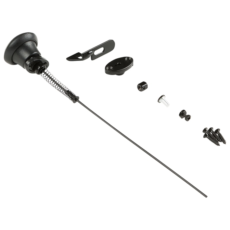 GATE LATCH PULL BLK 1PK