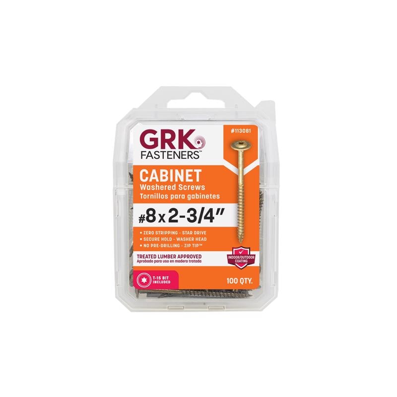 CAB SCRW #8X2-3/4" 100PK