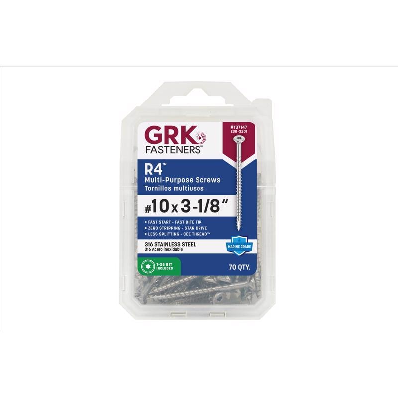 SCRW STR #10X3-1/8" 70PK