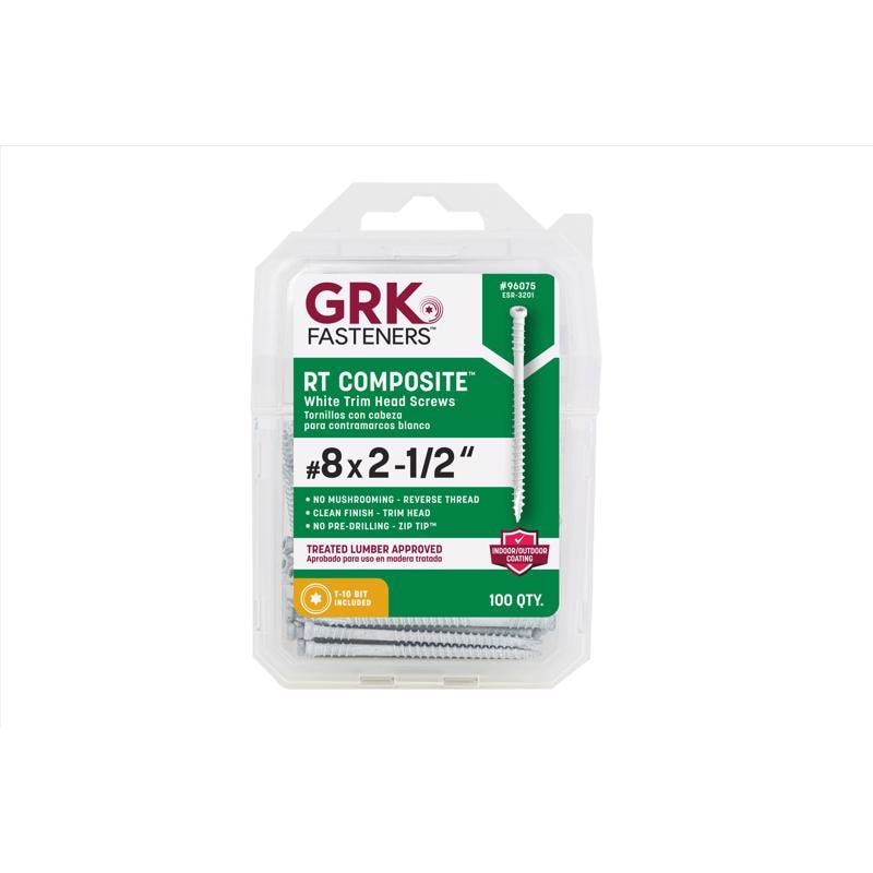 TR SCRW WT #8X2.5" 100PK