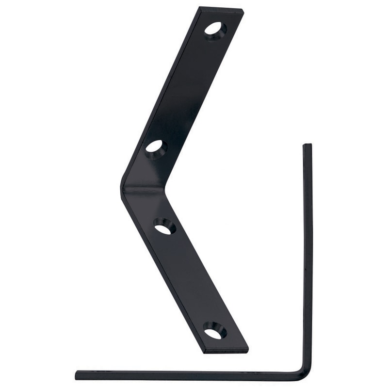 CORNER BRACE L 3.5" BLK