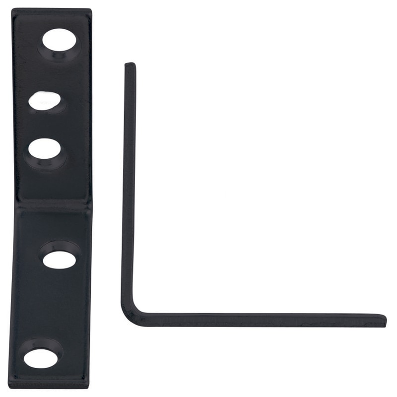 CORNER BRACE L 2" BLK