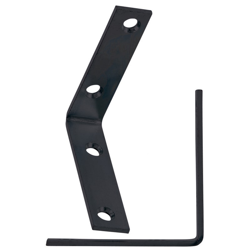 CORNER BRACE L 3" BLK
