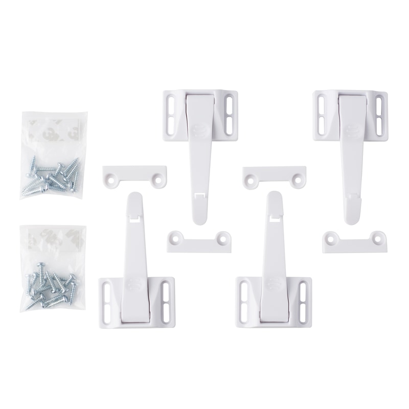 10PK CBINET/DRWR LATCH WHT