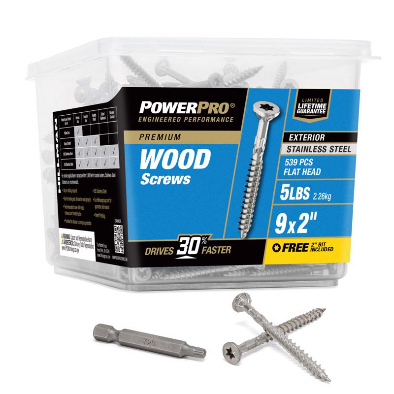 DECK SCREW 9X2" 5# SS
