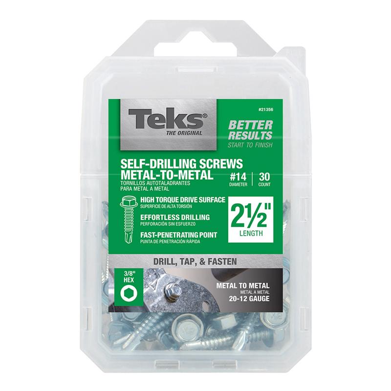 SM SCRW HX #14X2.5" 30PK