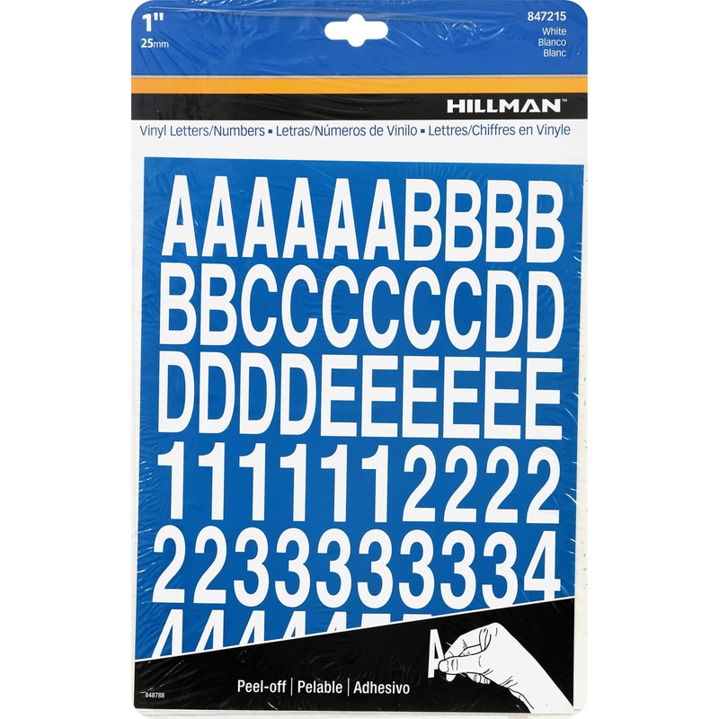 LETTER&NUMBER SET WHT 1"