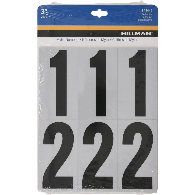 NUMBERS 0-9 BLK 3" 26PC