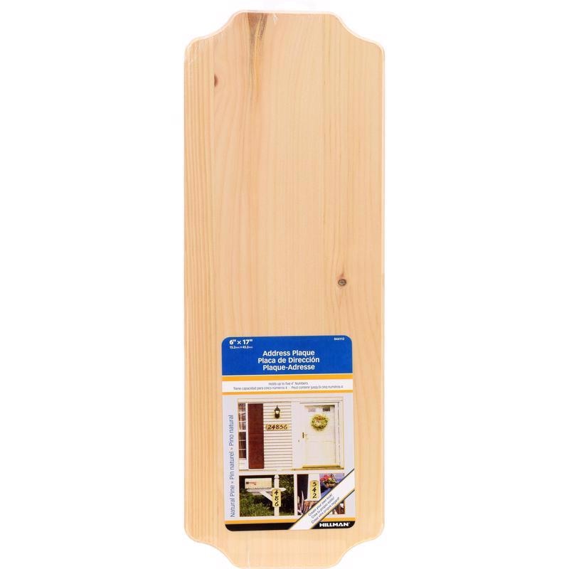 ADDRESS PLATE NTRL WOOD