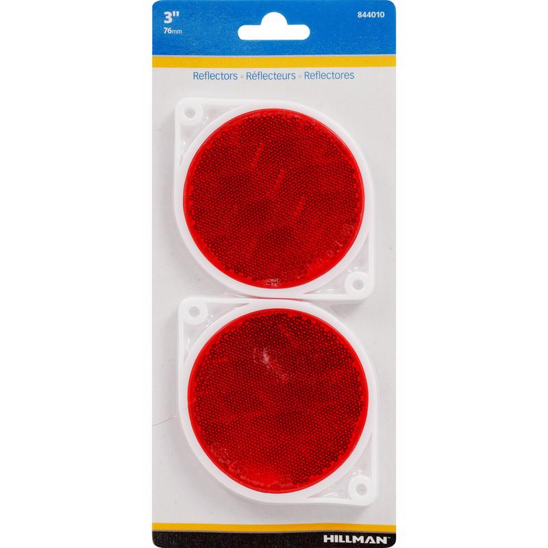 REFLECTORS RED 3" 2PK
