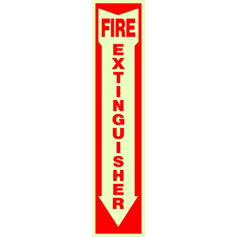 FIRE EXTNGSHR SIGN 4X18"