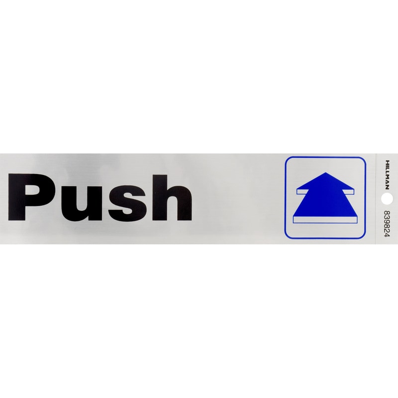PUSH DECAL SLV 2"X8"