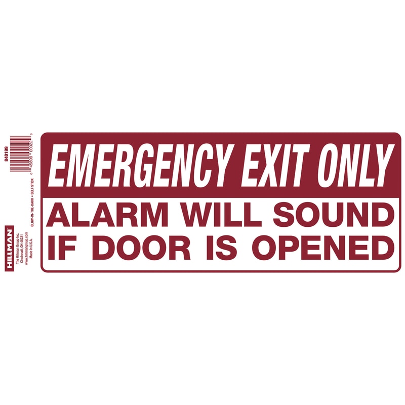EMERGNCY EXIT SIGN 4X10"
