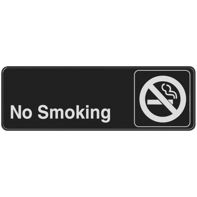 NO SMOKING SIGN 3"X9"