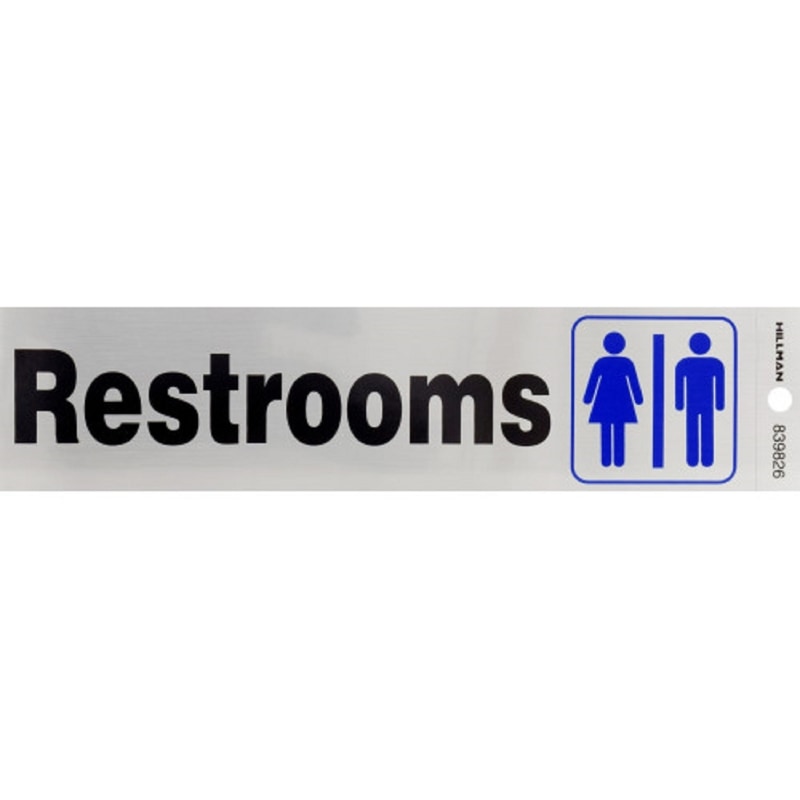 RESTROOM DECAL 2"X8"