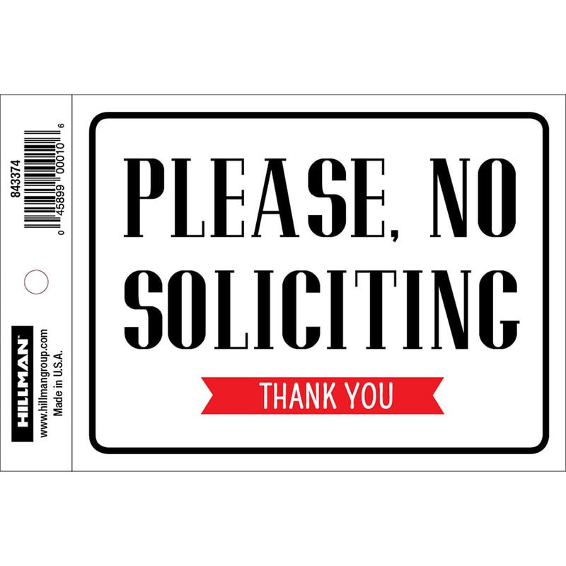 NO SOLICIT DECAL 4"X6"