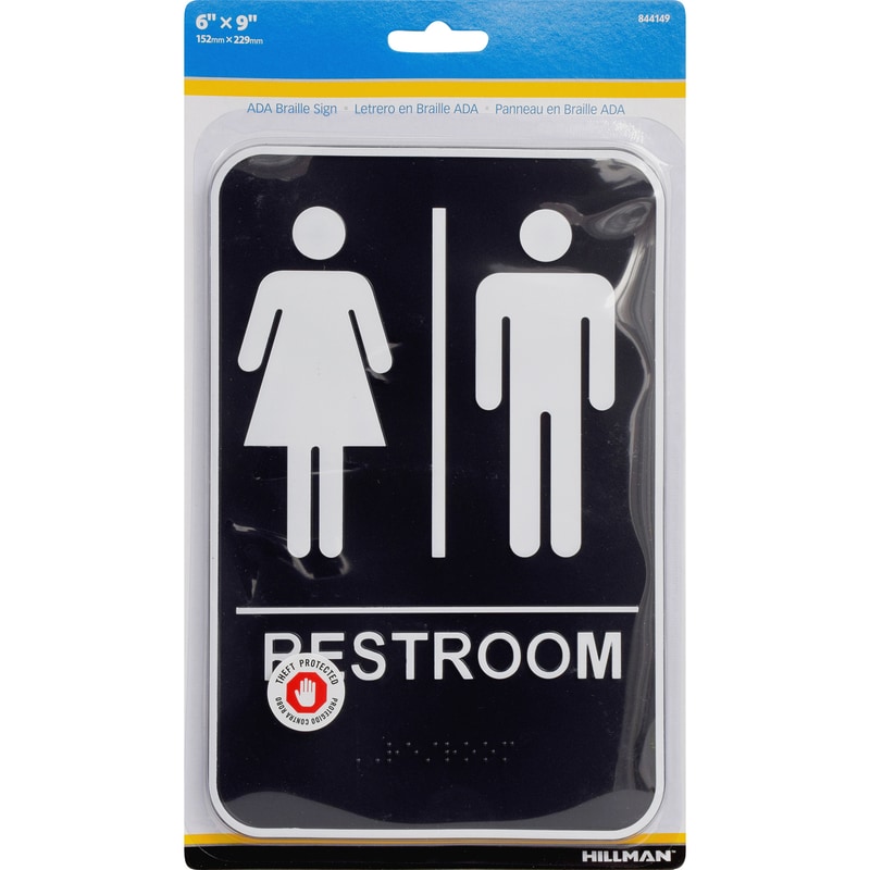 RESTROOM PLAQUE UNI 6X9"