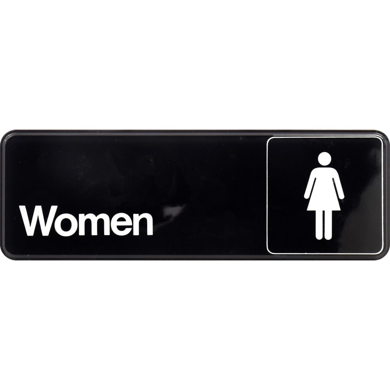 RESTROOM SIGN WMN 3"X9"