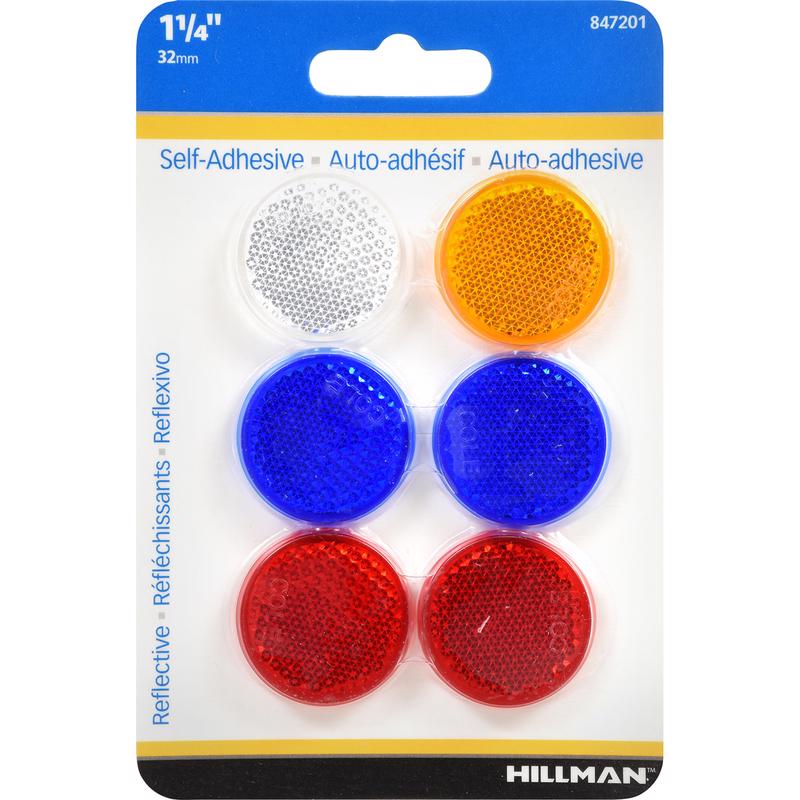 REFLECTORS ASTD 1.25" 6PK