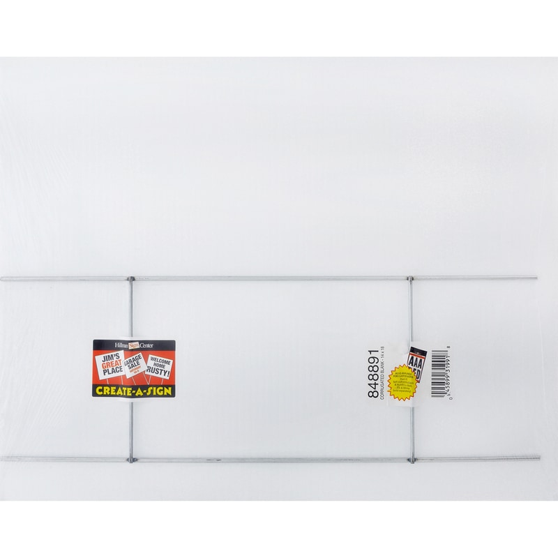 SIGN BLANK WHT 14X18"