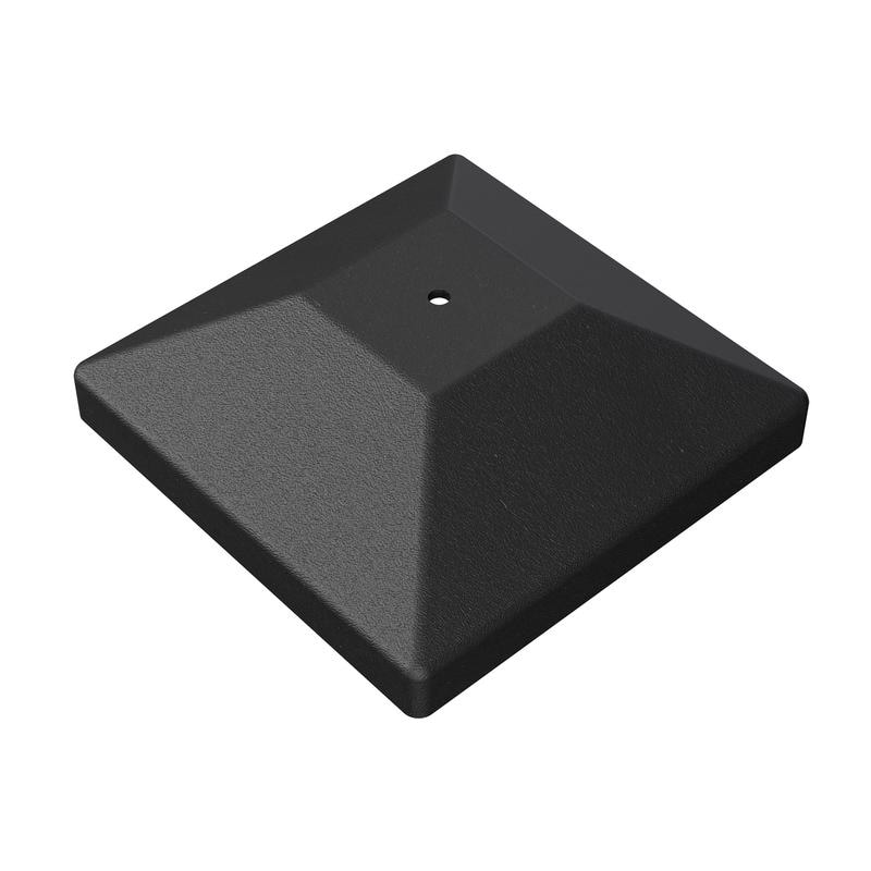 POST CAP BLK PLSTC 4X4"