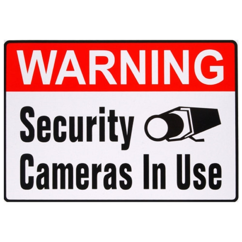 DECAL SECURITY CAM 4X6"