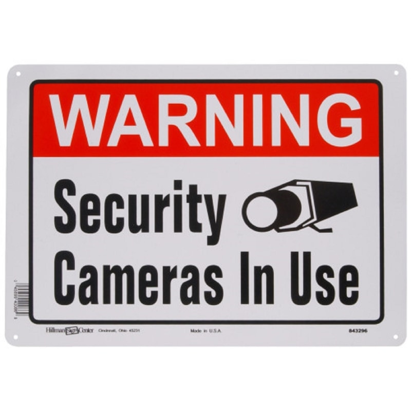 SIGN SECURITY CAM 10X14"