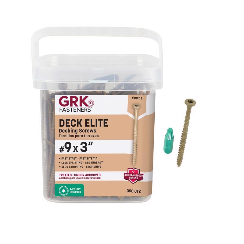 WOOD SCRW DE #9X3" 350PK