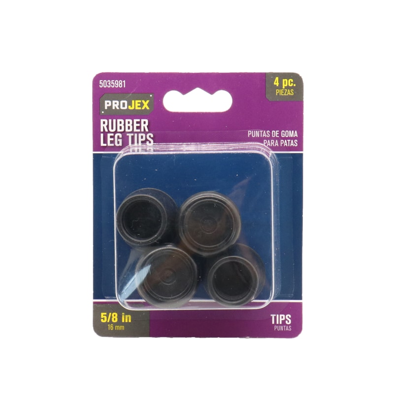 TIP LEG RUBR BLK5/8"4PK