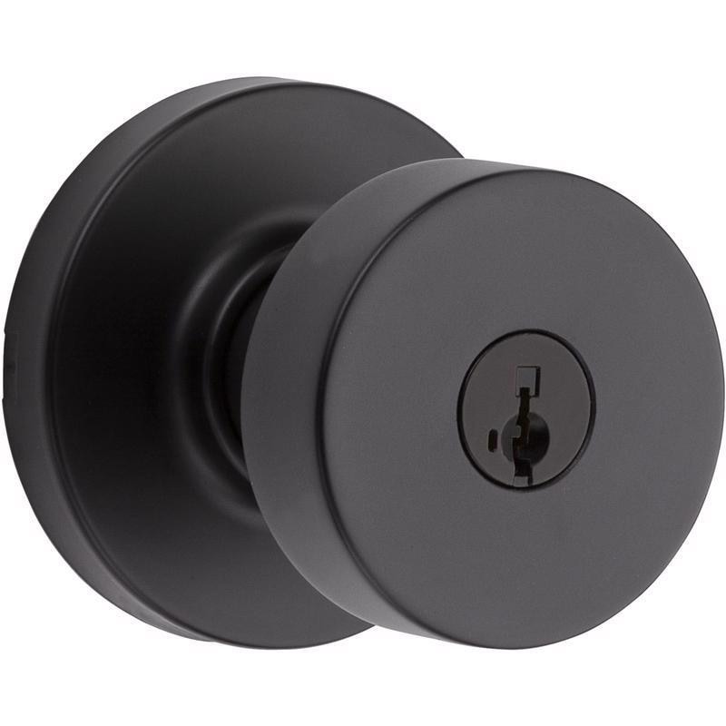 ENTRY KNOB ROUND MAT BLK