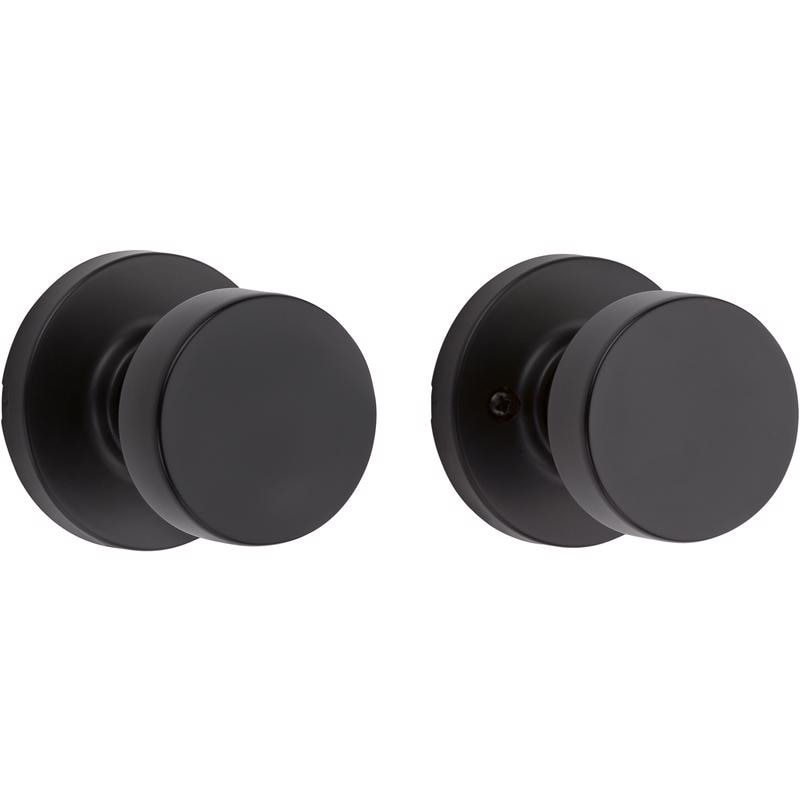 KNOB RSDNTL RND MTL BLK