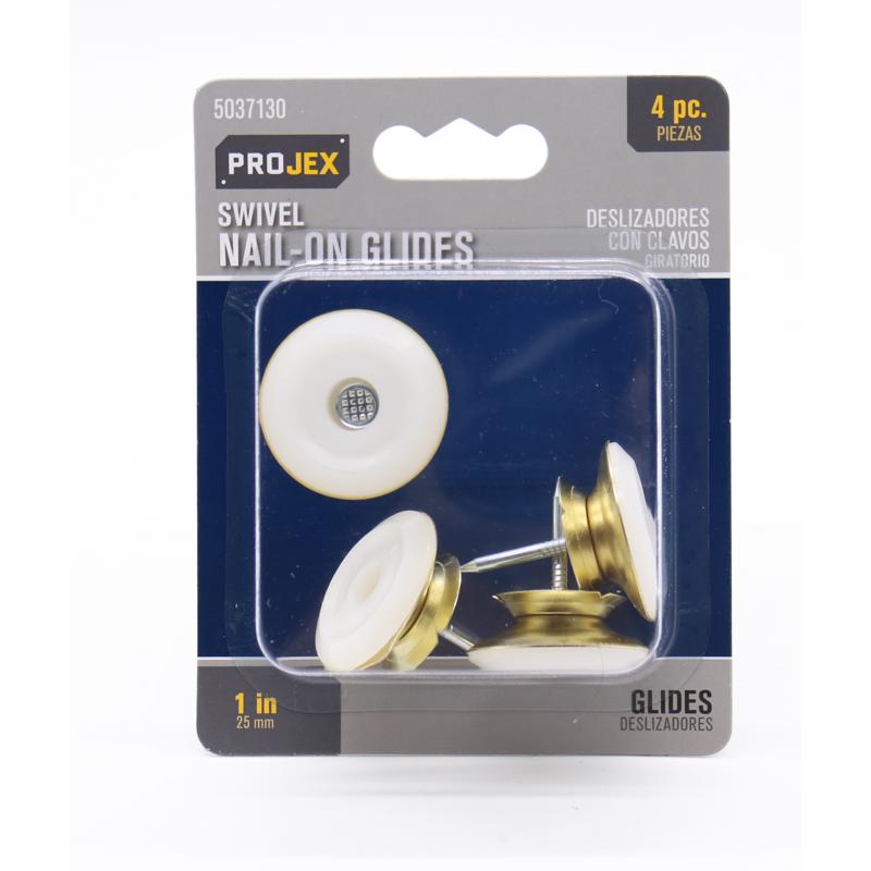 SWIVEL GLIDE BRASS 1"D