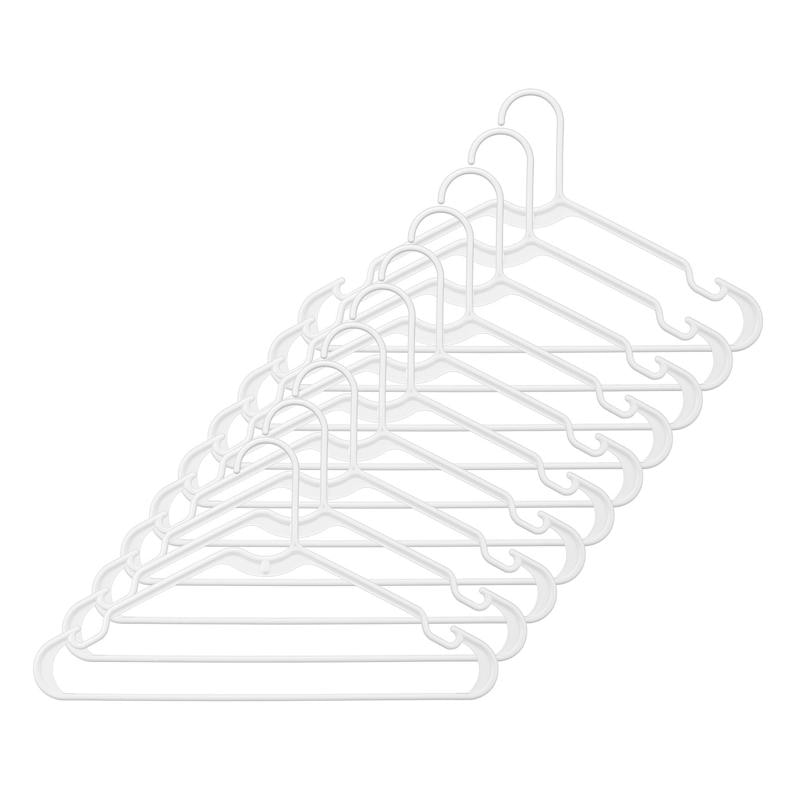 HANGER PLASTIC WHTE 10PK