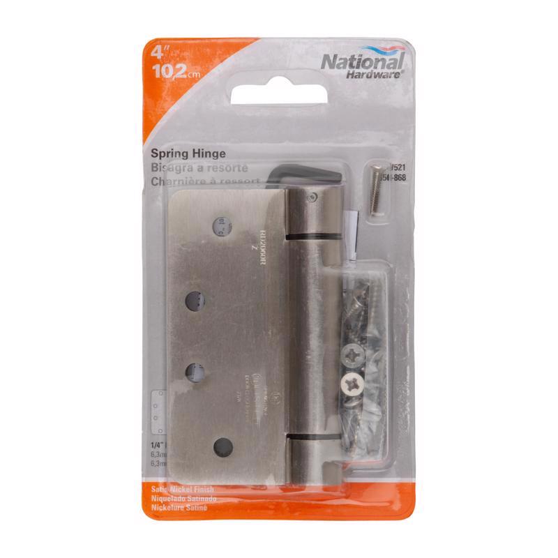 SPRING HINGE SATN NKL 4"