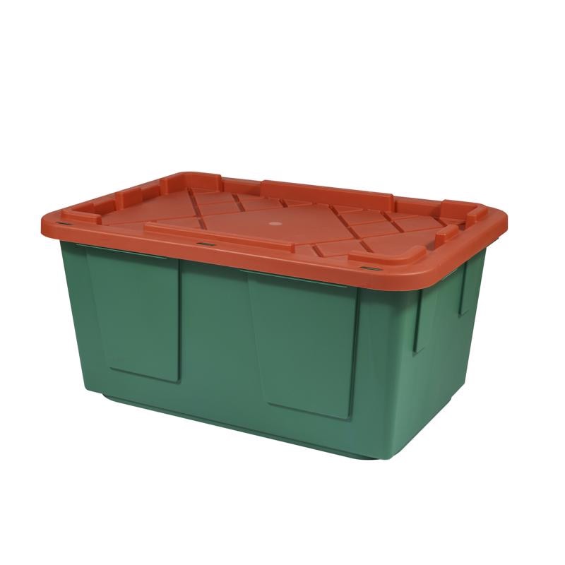 STORAGE BIN GRN/RED 27GL