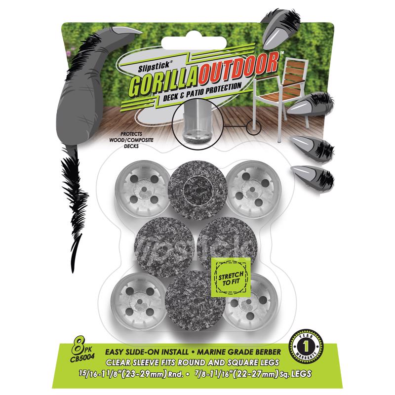 CHAIR GLIDE BLK/SLV 8PK