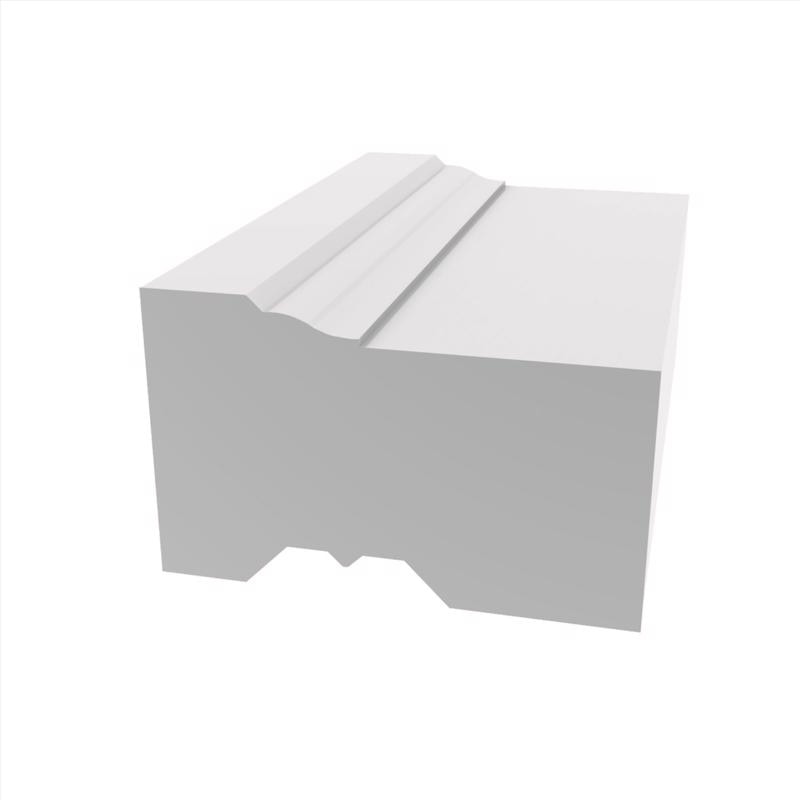 BRICK MLD PVC WH1-1/4X2"