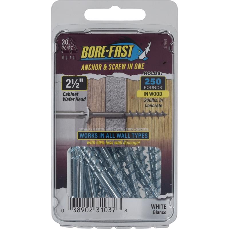 SCREW/ANCHOR WHT 20PK